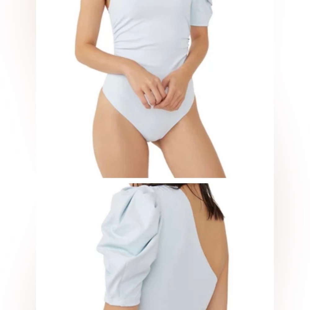 Free people never intimacy brand, never light blue body suit